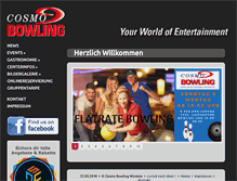 Tablet Screenshot of cosmo-bowling-muenster.de